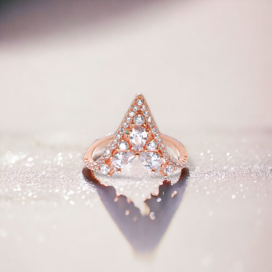 Rose Gold Vanki Statement Ring