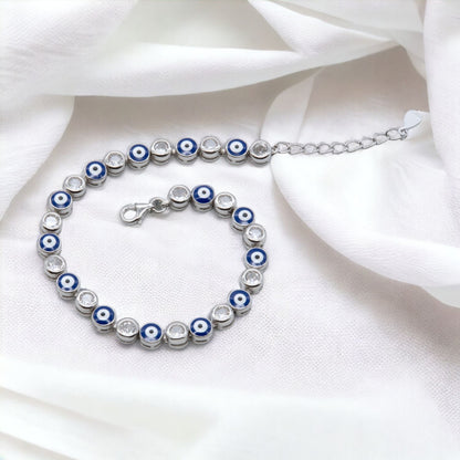 Evil Eye Sterling Silver Bracelet