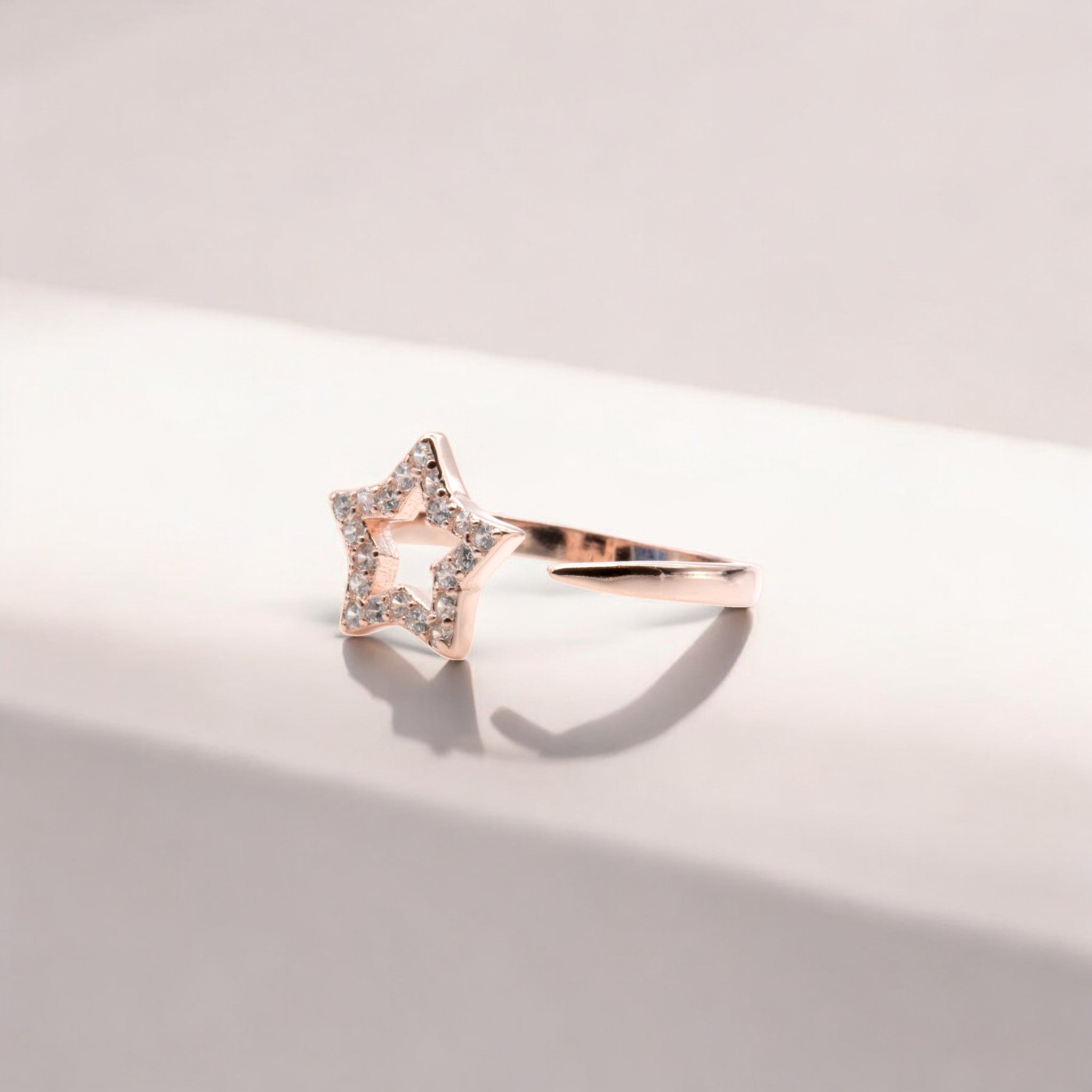 Rose Gold Starry Open Ring