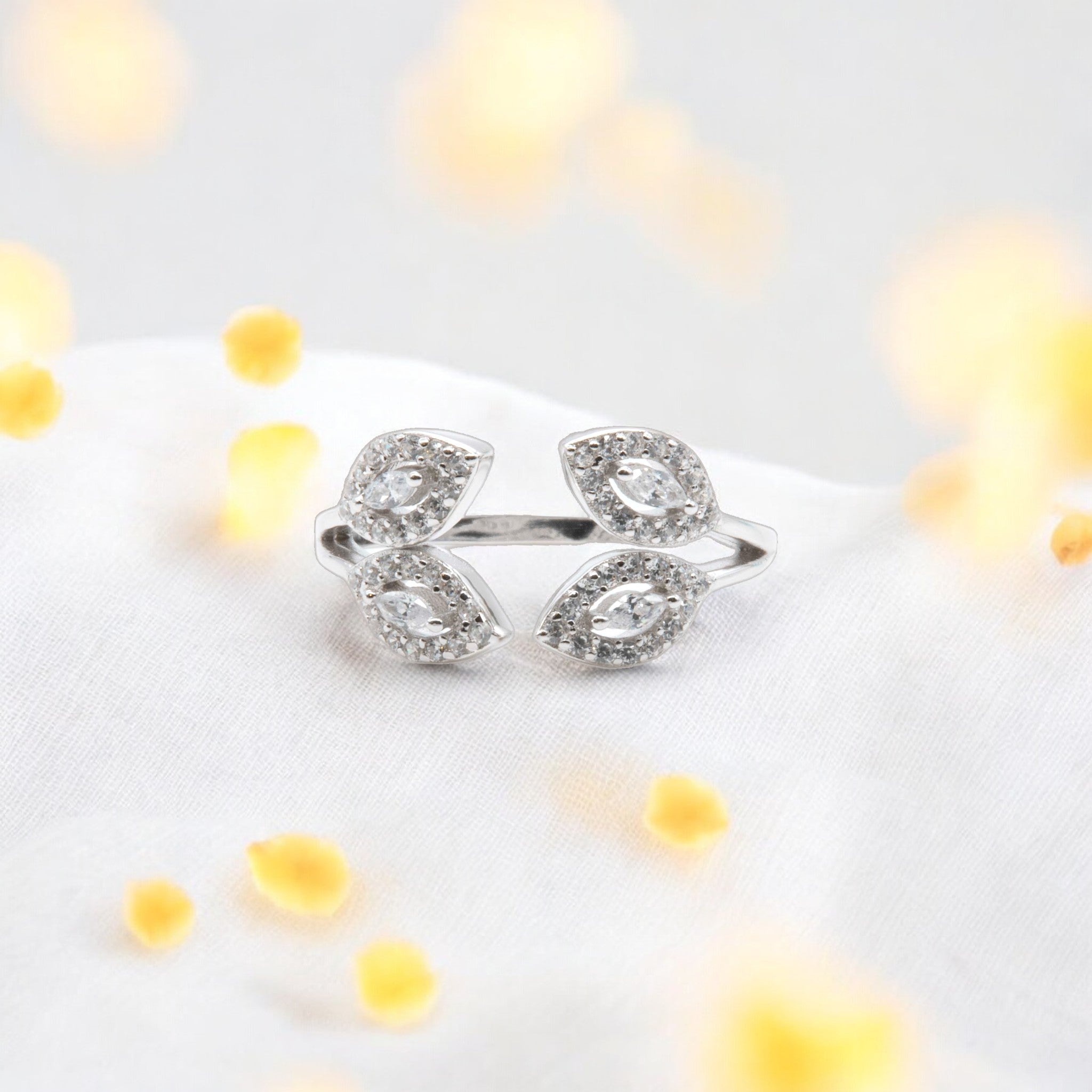 Quad Marquise Leaf Ring