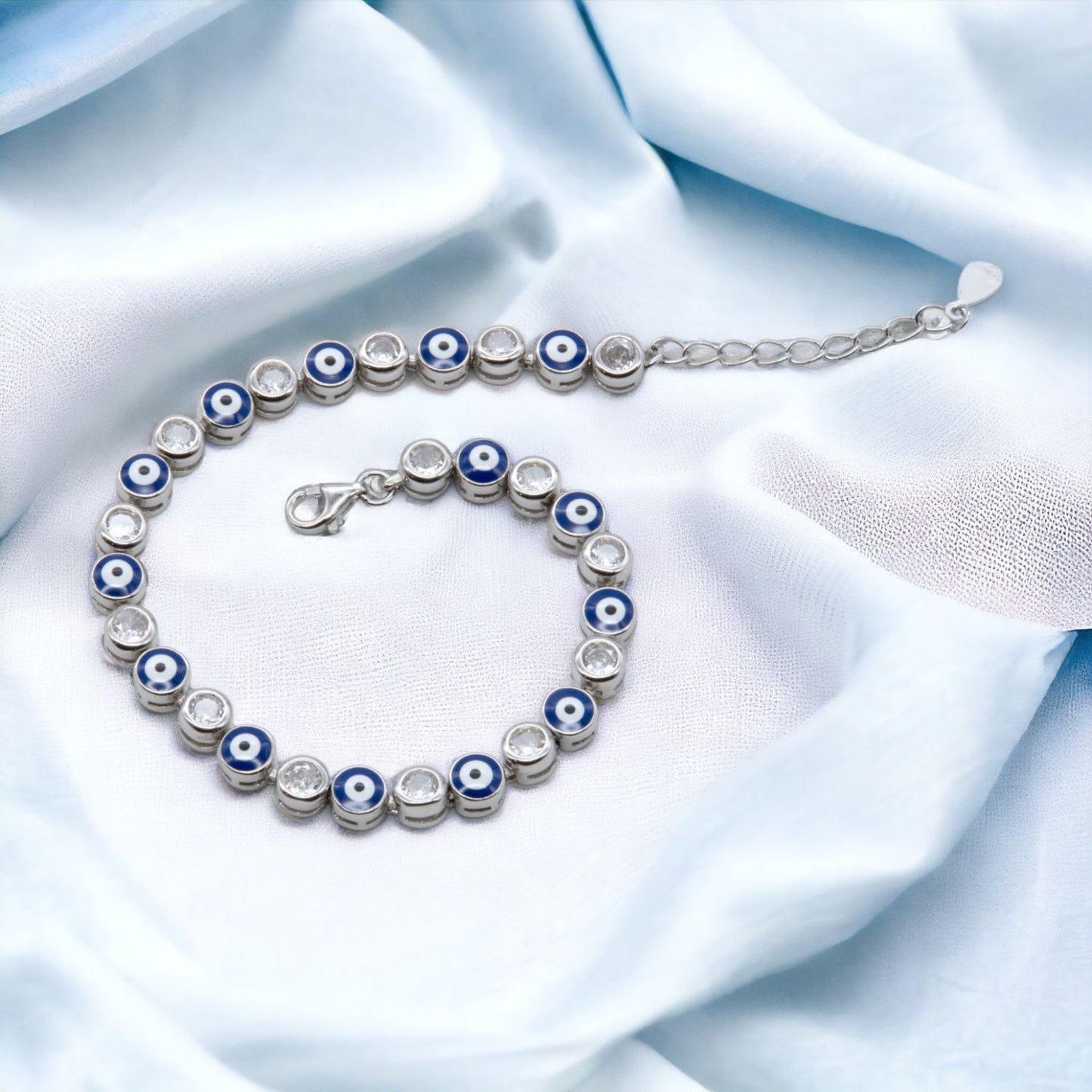 Evil Eye Sterling Silver Bracelet