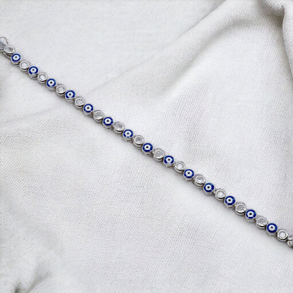 Evil Eye Sterling Silver Bracelet