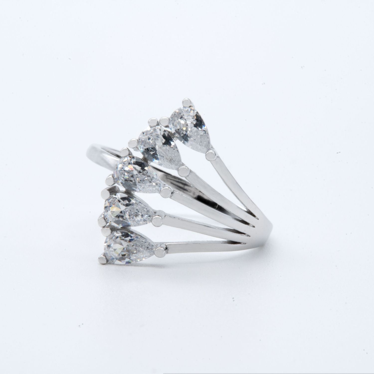 Radiant Marquise Cascade Ring