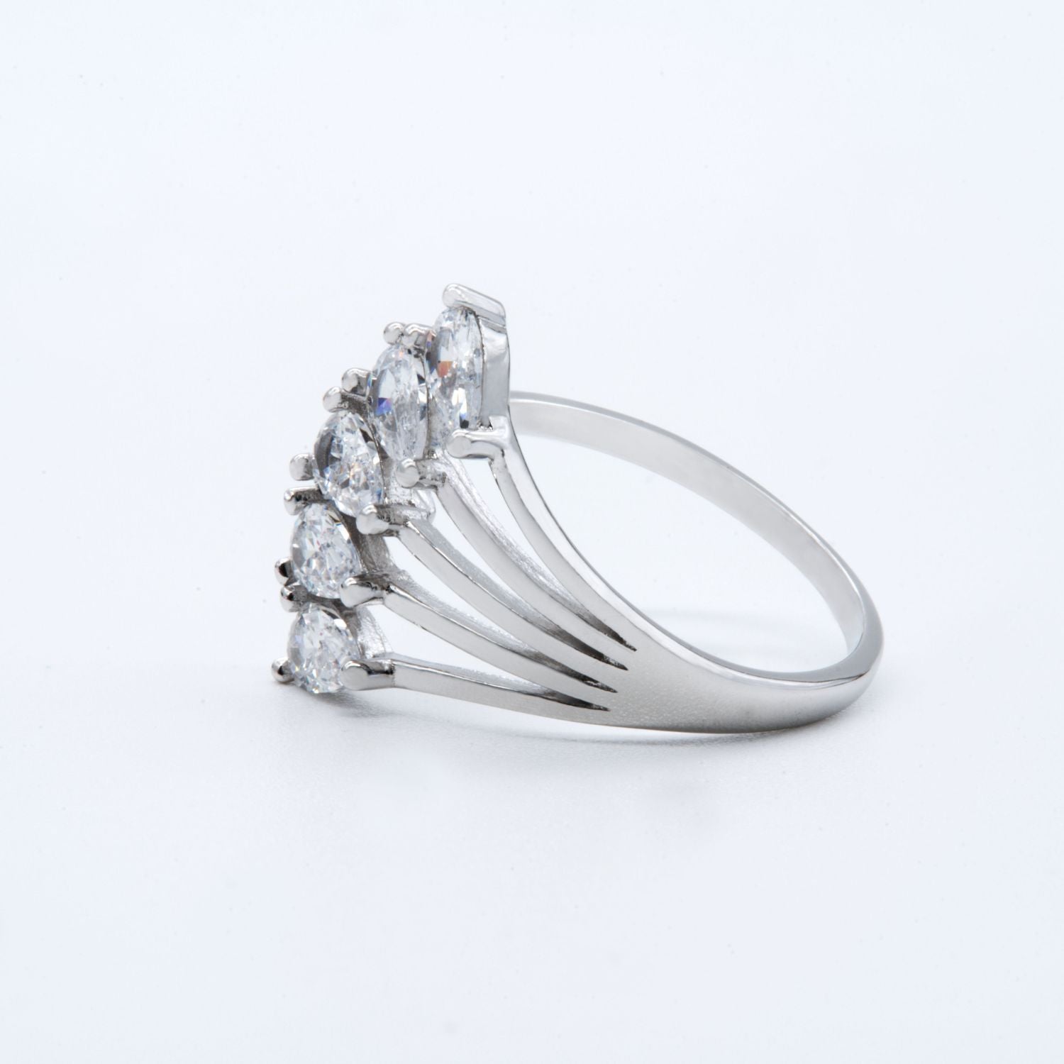 Radiant Marquise Cascade Ring