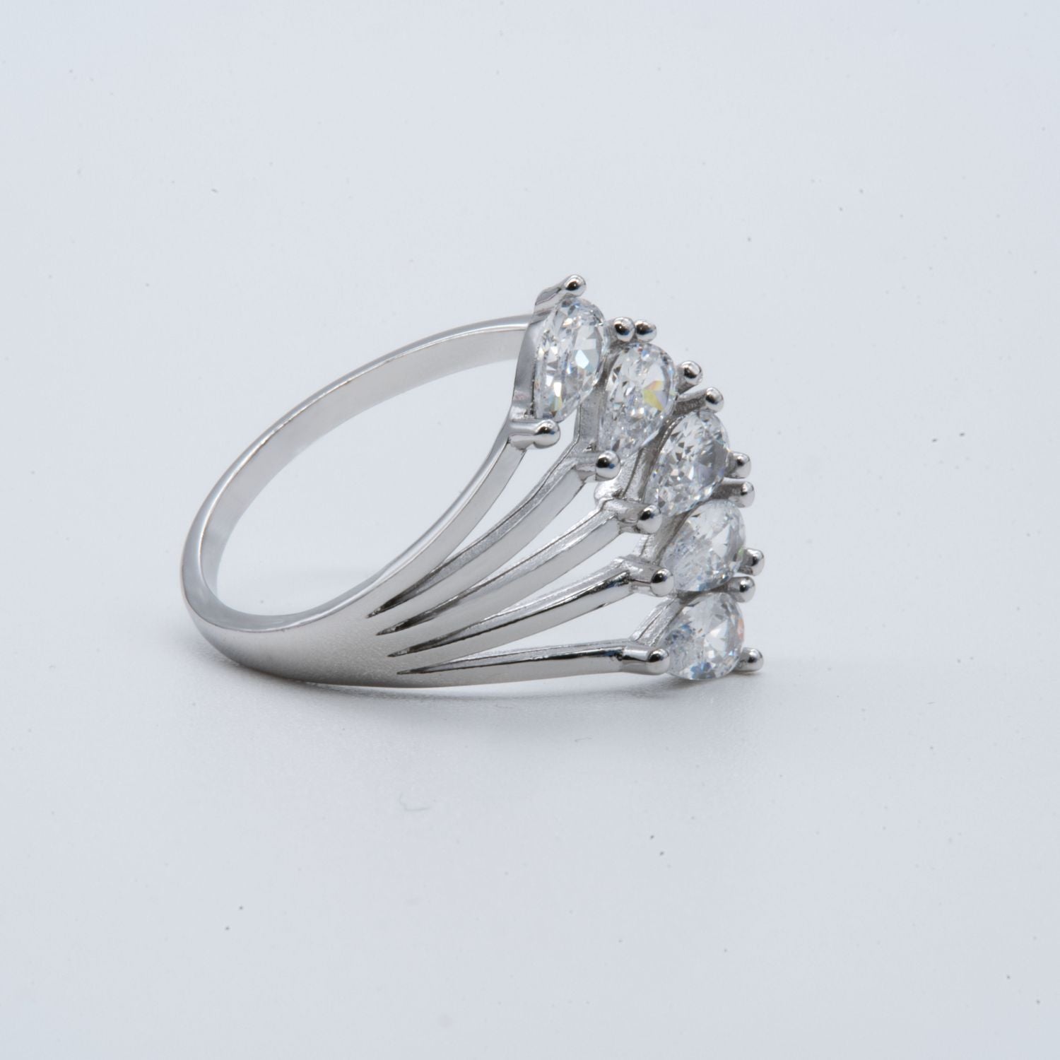 Radiant Marquise Cascade Ring