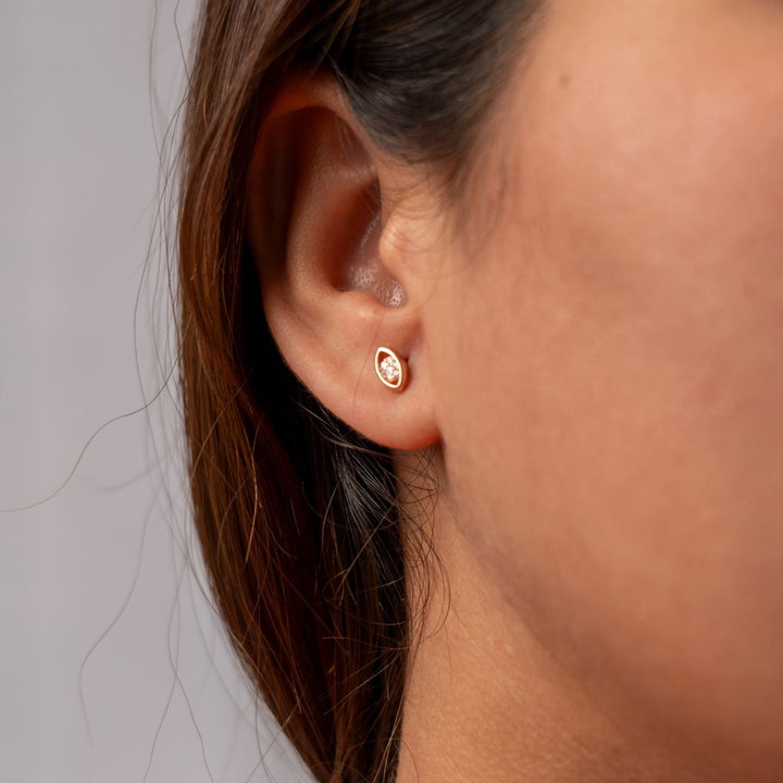Tiny Teardrop Stud Earrings