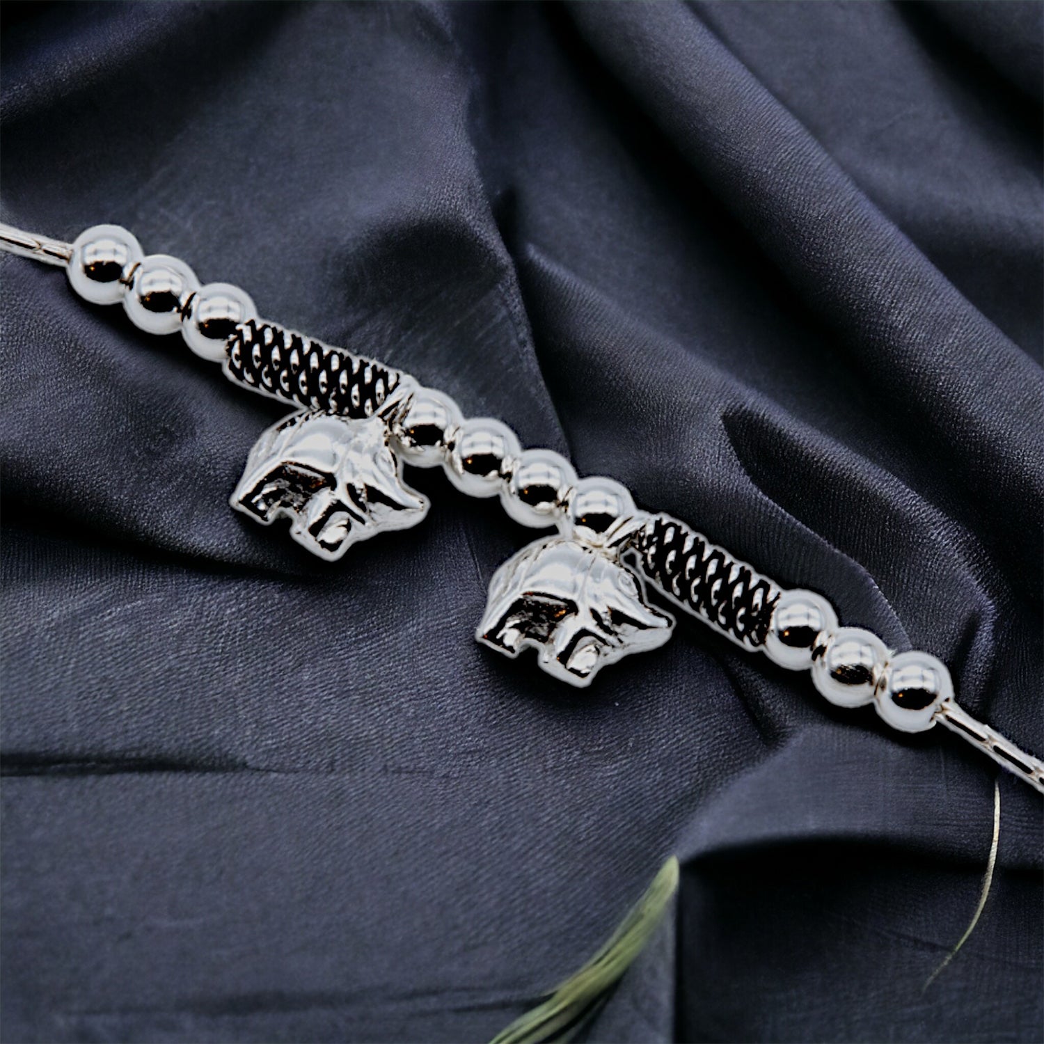 Elephant Charm Silver Bracelet