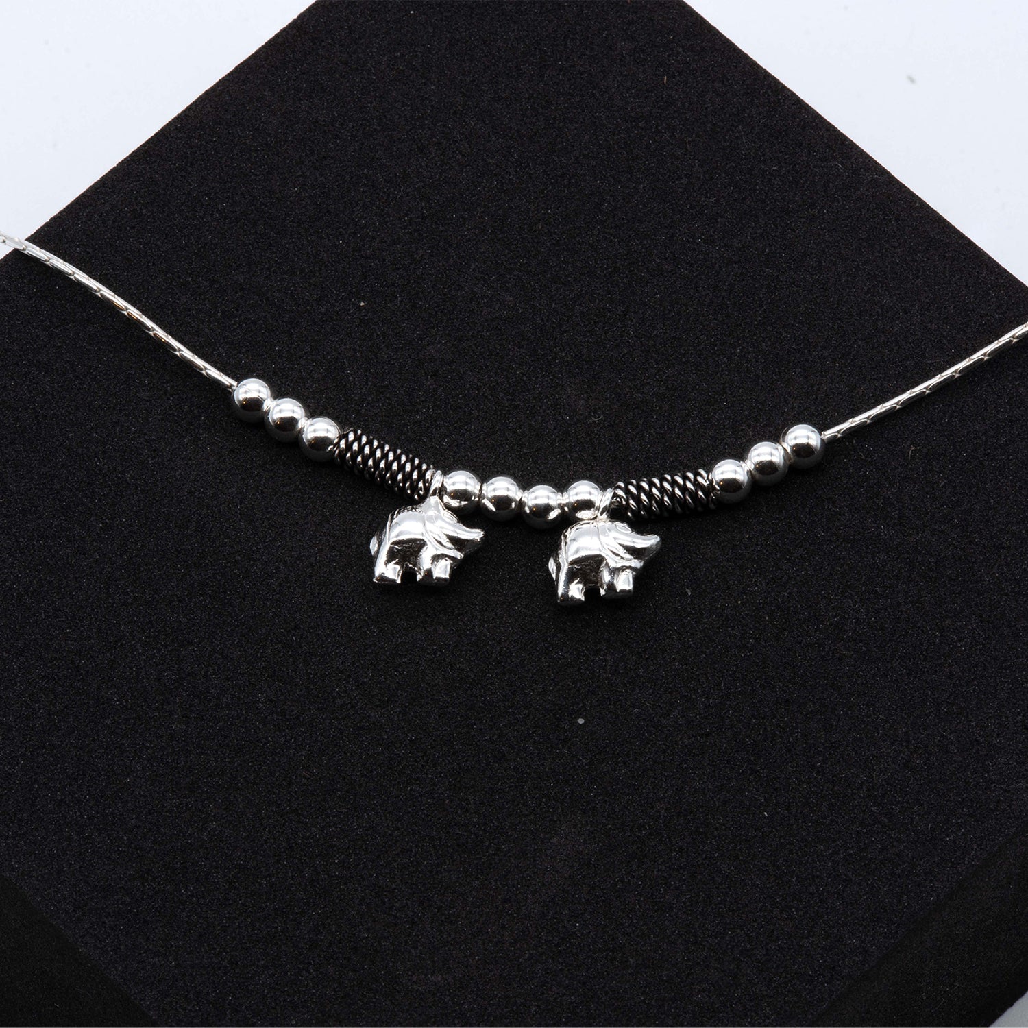 Elephant Charm Silver Bracelet