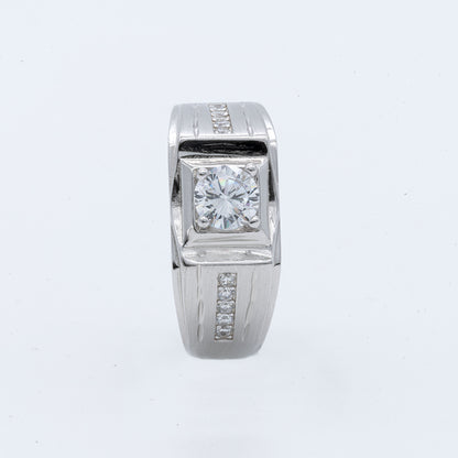 Men's Channel-Set Zircon Ring