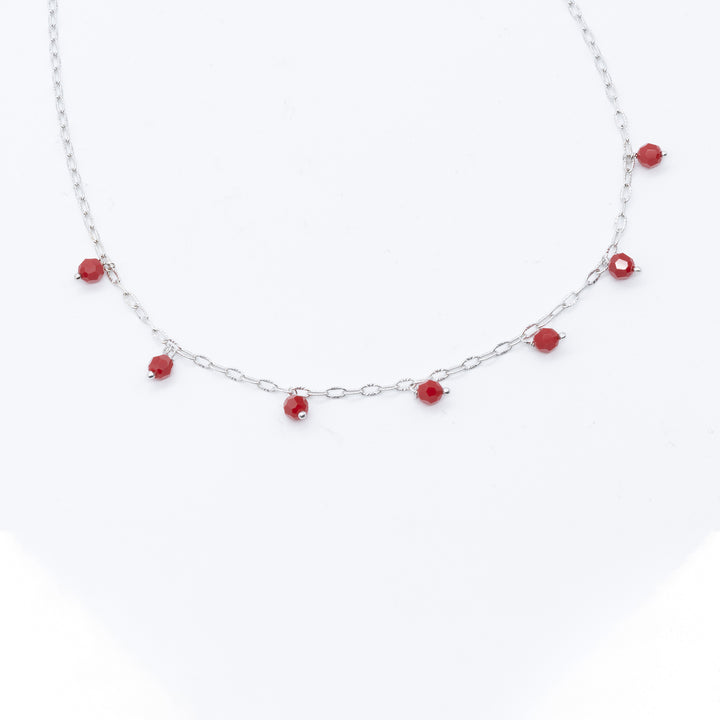 Scarlet Elegance Swarovski Necklace