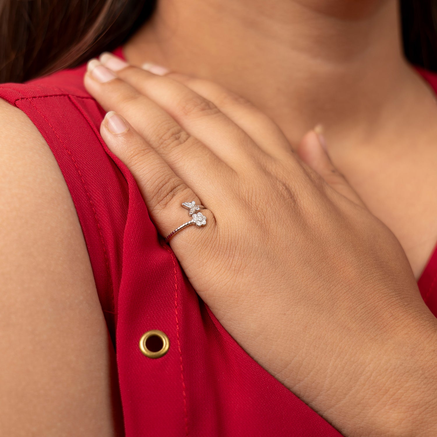 Butterfly Blossom Open Ring
