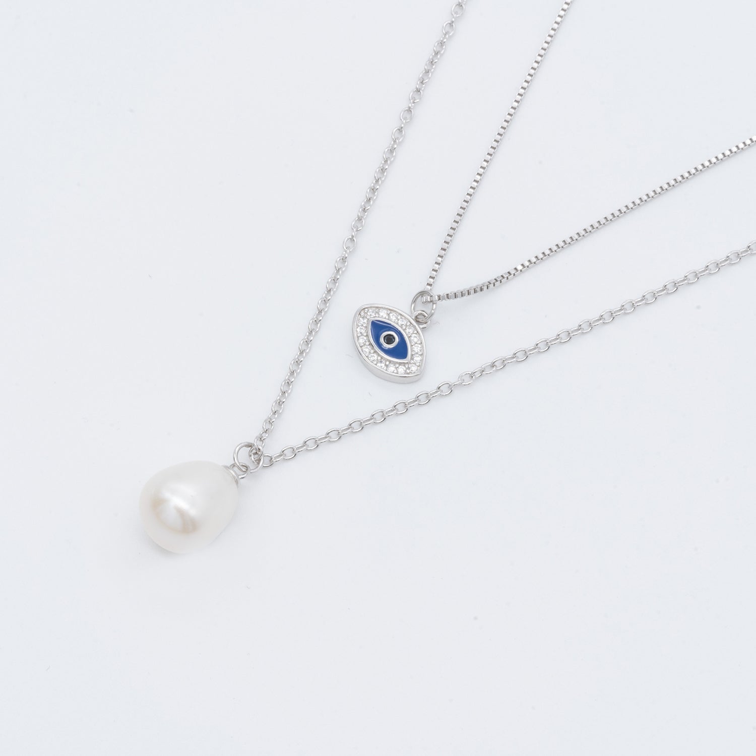 Guardian Pearl Silver Necklace