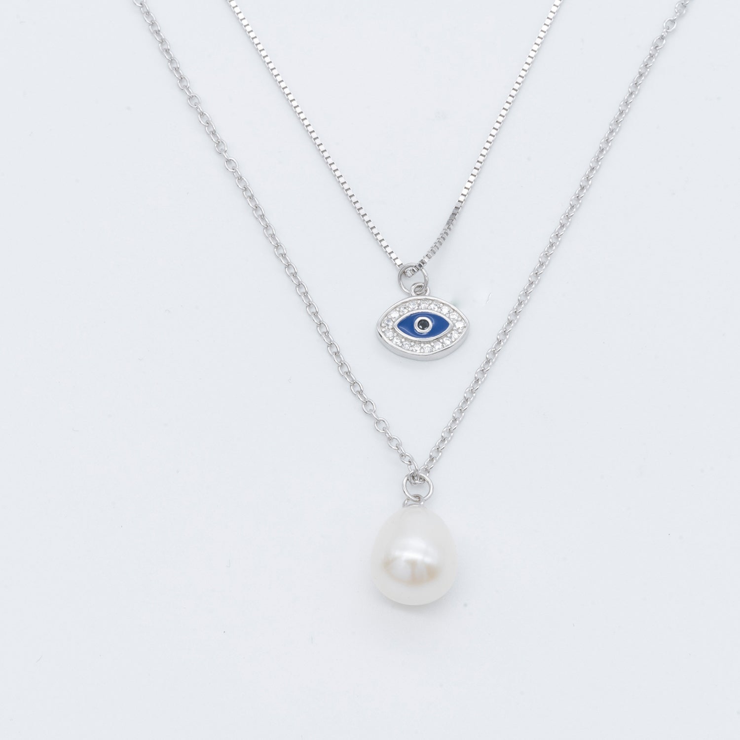 Guardian Pearl Silver Necklace