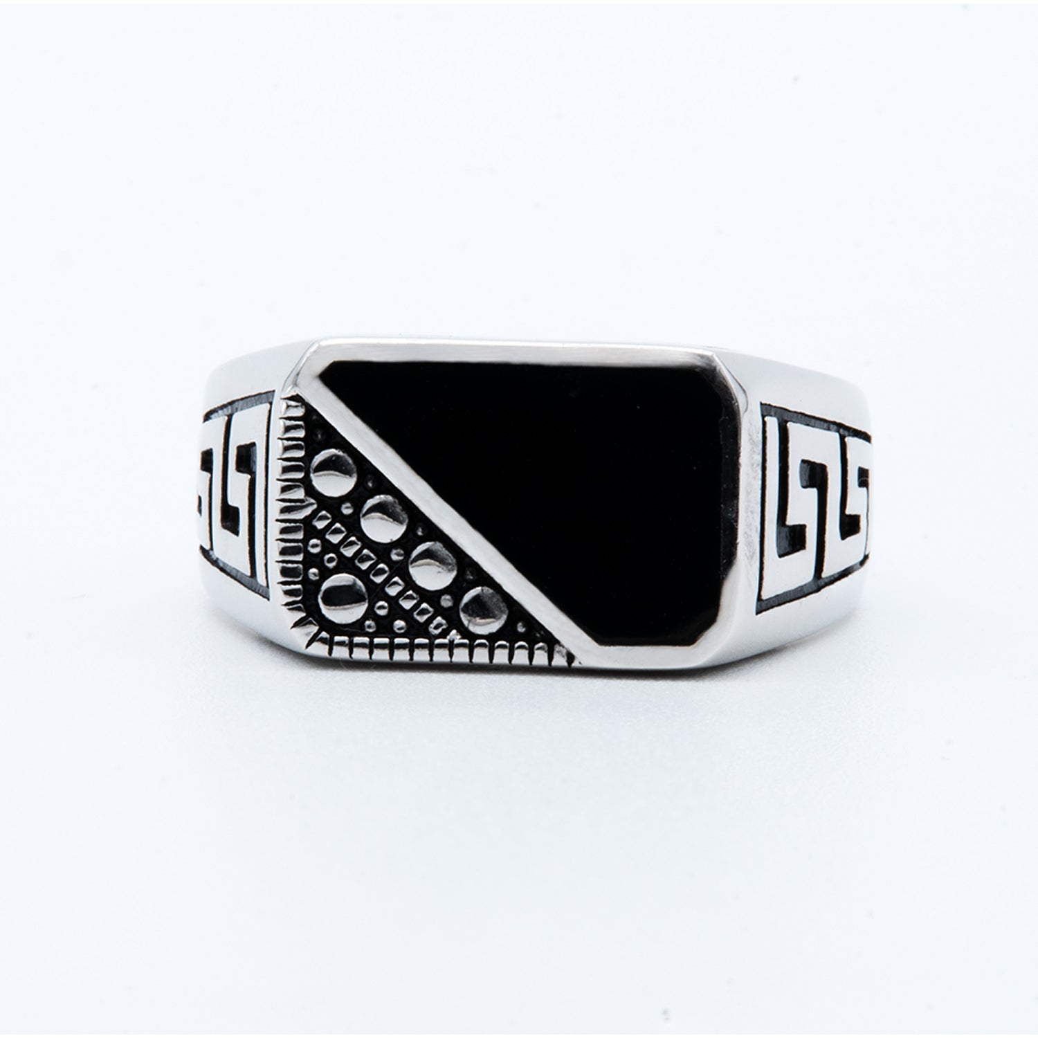 Men's Onyx Geometric Signet Ring