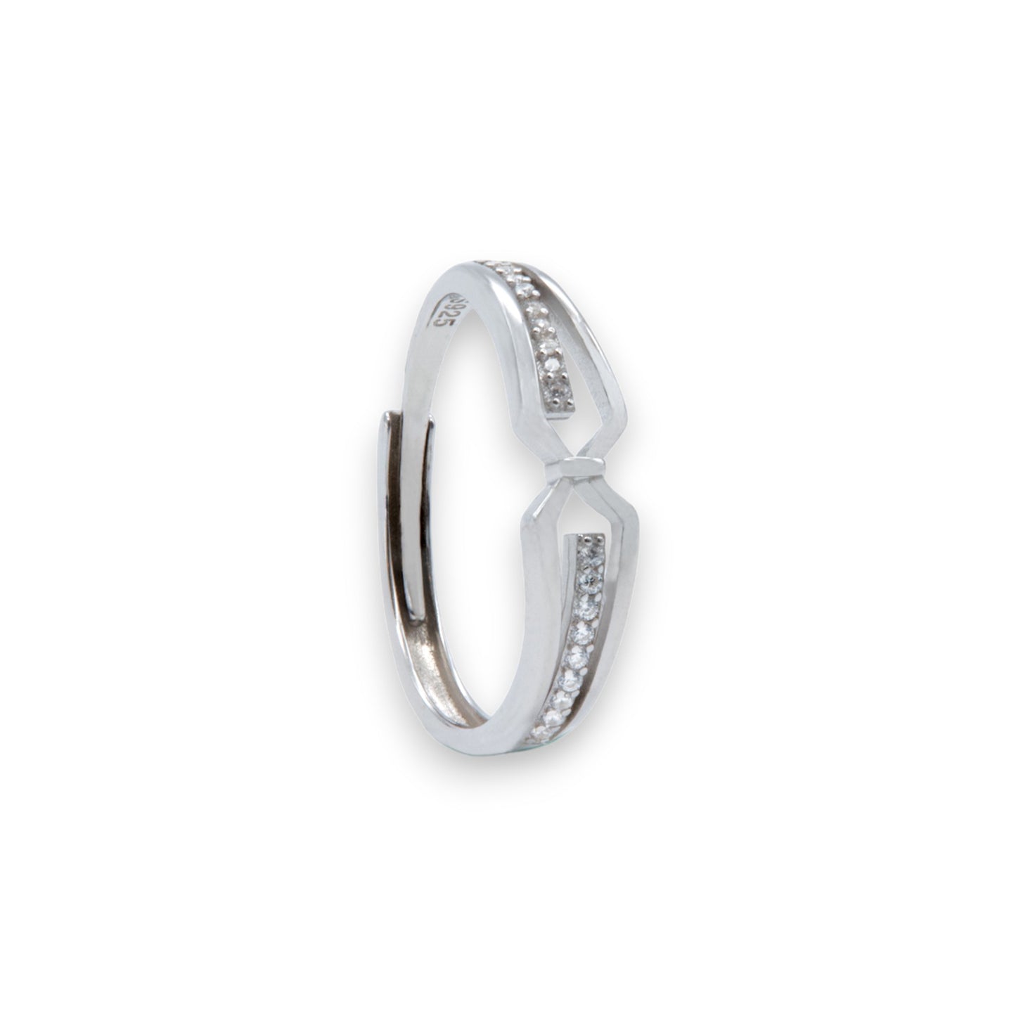 Elegant Geometric Zircon Band